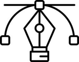 icône de vecteur d'outil stylo