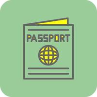 conception d'icône de vecteur de passeport