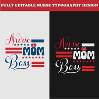 infirmière typographie conception pour t chemise les amoureux vecteur