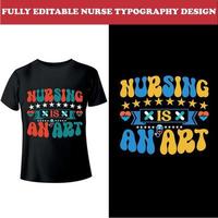 infirmière typographie conception pour t chemise les amoureux vecteur