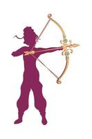 Dieu rama et silhouette de tir à l'arc, religion hindoue
