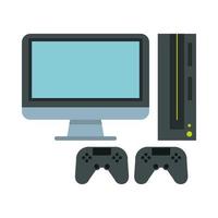 console de jeux vidéo avec commandes vecteur