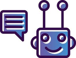 conception d'icône de vecteur de chatbot