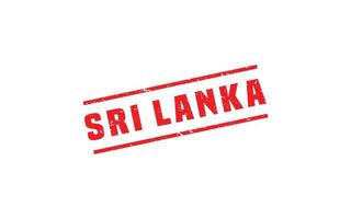 sri lanka timbre caoutchouc avec grunge style sur blanc Contexte vecteur