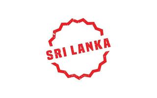 sri lanka timbre caoutchouc avec grunge style sur blanc Contexte vecteur