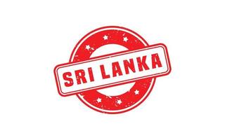 sri lanka timbre caoutchouc avec grunge style sur blanc Contexte vecteur