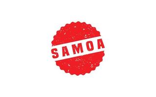 samoa timbre caoutchouc avec grunge style sur blanc Contexte vecteur