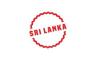 sri lanka timbre caoutchouc avec grunge style sur blanc Contexte vecteur