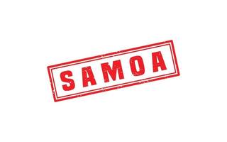 samoa timbre caoutchouc avec grunge style sur blanc Contexte vecteur