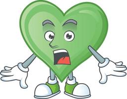 vert l'amour dessin animé personnage style vecteur