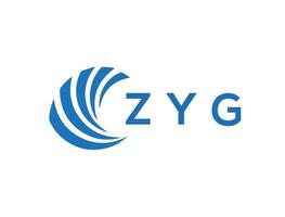 zyg lettre logo conception sur blanc Contexte. zyg Créatif cercle lettre logo concept. zyg lettre conception. vecteur