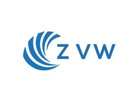 zvw lettre logo conception sur blanc Contexte. zvw Créatif cercle lettre logo concept. zvw lettre conception. vecteur