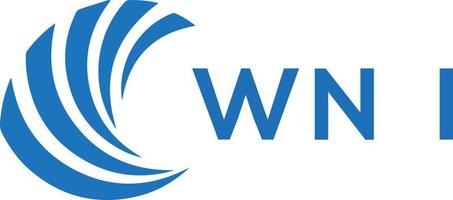 wni lettre logo conception sur blanc Contexte. wni Créatif cercle lettre logo concept. wni lettre conception. vecteur