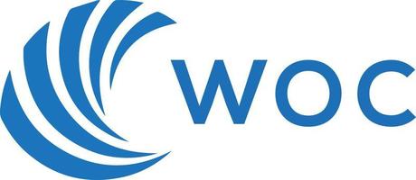 woc lettre logo conception sur blanc Contexte. woc Créatif cercle lettre logo concept. woc lettre conception. vecteur
