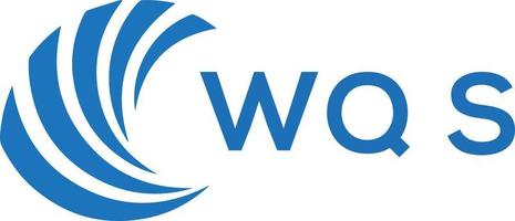 wqs lettre logo conception sur blanc Contexte. wqs Créatif cercle lettre logo concept. wqs lettre conception. vecteur