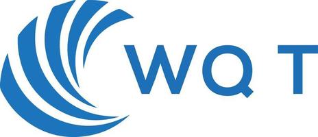 wqt lettre logo conception sur blanc Contexte. wqt Créatif cercle lettre logo concept. wqt lettre conception. vecteur