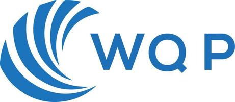 wqp lettre logo conception sur blanc Contexte. wqp Créatif cercle lettre logo concept. wqp lettre conception. vecteur