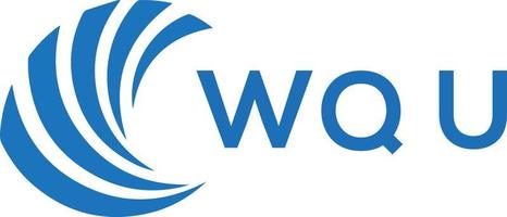 wqu lettre logo conception sur blanc Contexte. wqu Créatif cercle lettre logo concept. wqu lettre conception. vecteur