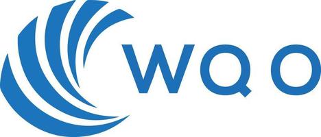 wqo lettre logo conception sur blanc Contexte. wqo Créatif cercle lettre logo concept. wqo lettre conception. vecteur