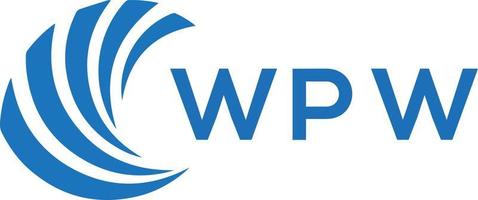 wpw lettre logo conception sur blanc Contexte. wpw Créatif cercle lettre logo concept. wpw lettre conception. vecteur