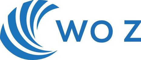 woz lettre logo conception sur blanc Contexte. woz Créatif cercle lettre logo concept. woz lettre conception. vecteur