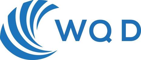 wqd lettre logo conception sur blanc Contexte. wqd Créatif cercle lettre logo concept. wqd lettre conception. vecteur