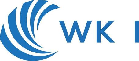 wki lettre logo conception sur blanc Contexte. wki Créatif cercle lettre logo concept. wki lettre conception. vecteur