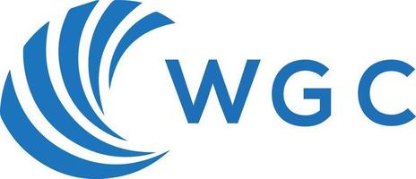 wgc lettre logo conception sur blanc Contexte. wgc Créatif cercle lettre logo concept. wgc lettre conception. vecteur