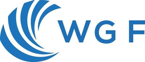 wgf lettre logo conception sur blanc Contexte. wgf Créatif cercle lettre logo concept. wgf lettre conception. vecteur