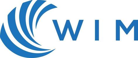 wim lettre logo conception sur blanc Contexte. wim Créatif cercle lettre logo concept. wim lettre conception. vecteur