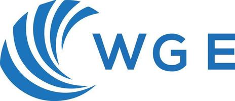 wge lettre logo conception sur blanc Contexte. wge Créatif cercle lettre logo concept. wge lettre conception. vecteur