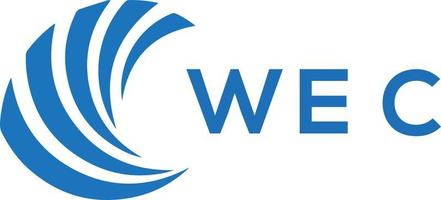 wec lettre logo conception sur blanc Contexte. wec Créatif cercle lettre logo concept. wec lettre conception. vecteur