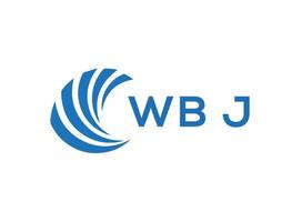 wbj lettre logo conception sur blanc Contexte. wbj Créatif cercle lettre logo concept. wbj lettre conception. vecteur