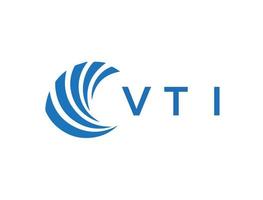 vti lettre logo conception sur blanc Contexte. vti Créatif cercle lettre logo concept. vti lettre conception. vecteur