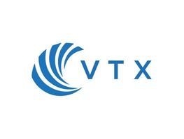 vtx lettre logo conception sur blanc Contexte. vtx Créatif cercle lettre logo concept. vtx lettre conception. vecteur