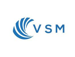 VSM lettre logo conception sur blanc Contexte. VSM Créatif cercle lettre logo concept. VSM lettre conception. vecteur