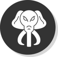 conception d'icône de vecteur de mammouth