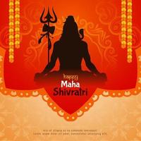 content maha shivratri Seigneur shiva culte Festival salutation carte vecteur