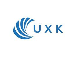 uxk lettre logo conception sur blanc Contexte. uxk Créatif cercle lettre logo concept. uxk lettre conception. vecteur