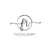 initiale fr féminin logo collections modèle. écriture logo de initiale signature, mariage, mode, bijoux, boutique, floral et botanique avec Créatif modèle pour tout entreprise ou entreprise. vecteur