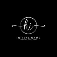 initiale salut féminin logo collections modèle. écriture logo de initiale signature, mariage, mode, bijoux, boutique, floral et botanique avec Créatif modèle pour tout entreprise ou entreprise. vecteur