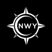 nwy abstrait monogramme bouclier logo conception sur noir Contexte. nwy Créatif initiales lettre logo. vecteur
