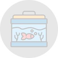 conception d'icône de vecteur de réservoir de poissons