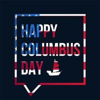 bannière de célébration joyeux jour de columbus vecteur