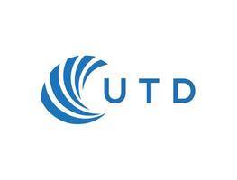 utd lettre logo conception sur blanc Contexte. utd Créatif cercle lettre logo concept. utd lettre conception. vecteur