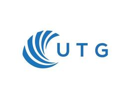 UTG lettre logo conception sur blanc Contexte. UTG Créatif cercle lettre logo concept. UTG lettre conception. vecteur