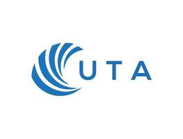 uta lettre logo conception sur blanc Contexte. uta Créatif cercle lettre logo concept. uta lettre conception. vecteur