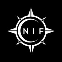 nif abstrait monogramme bouclier logo conception sur noir Contexte. nif Créatif initiales lettre logo. vecteur