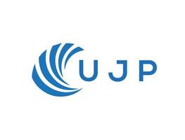 ujp lettre logo conception sur blanc Contexte. ujp Créatif cercle lettre logo concept. ujp lettre conception. vecteur