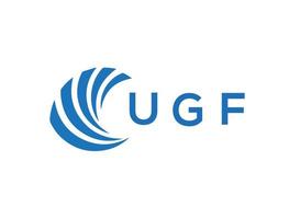 ugf lettre logo conception sur blanc Contexte. ugf Créatif cercle lettre logo concept. ugf lettre conception. vecteur